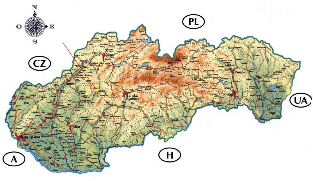 mapa hradů na Slovensku