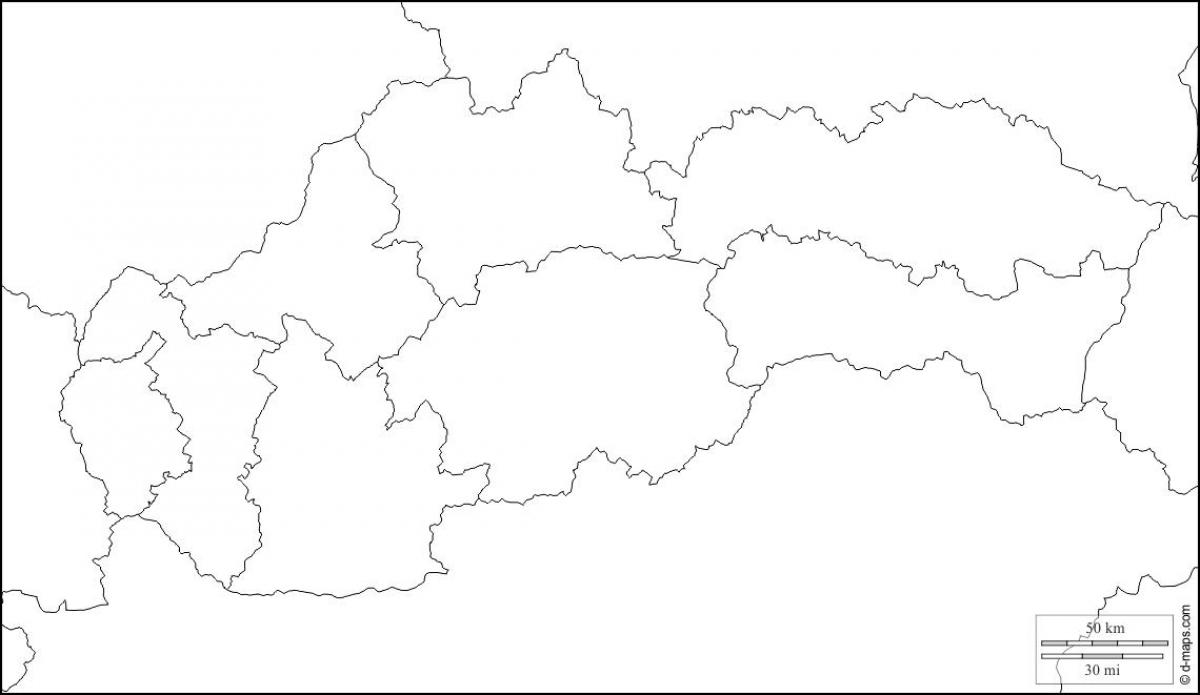 mapa Slovenska prázdné 