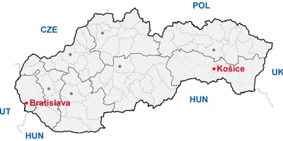 Mapa košice Slovensko
