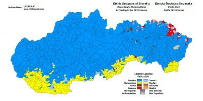 Mapa Slovenska etnické