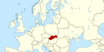 Mapa Slovenska, mapa evropy