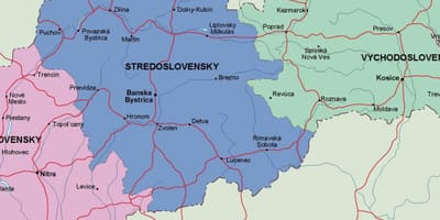 Mapa Slovenska politické