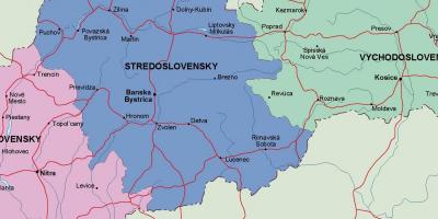 Mapa Slovenska politické