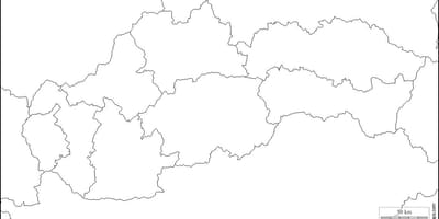 Mapa Slovenska prázdné 