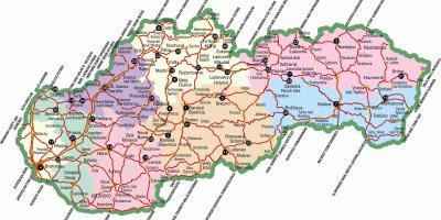 Slovensko turistických atrakcí mapě