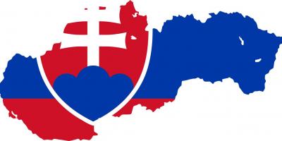 Mapa Slovenska vlajka